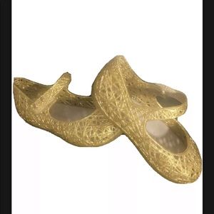 Mini Melissa Glitter GOLD Mary Jane Jellies Size5
